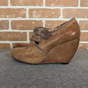 Miss Albright Brazilian Leather Wedge Heels